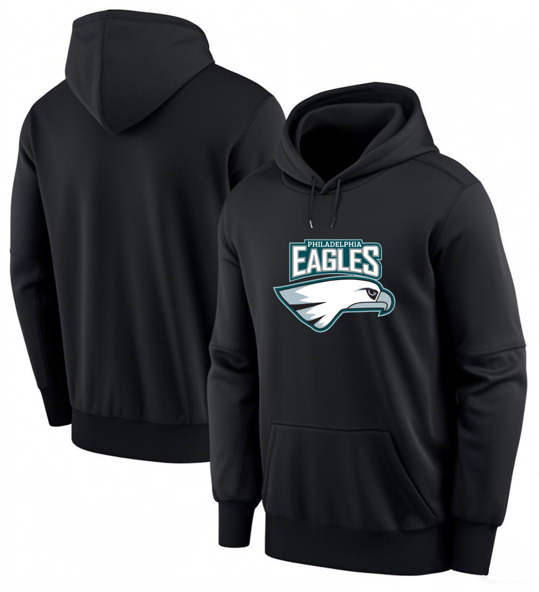 Men 2025 Philadelphia Eagles black hoodie style 22